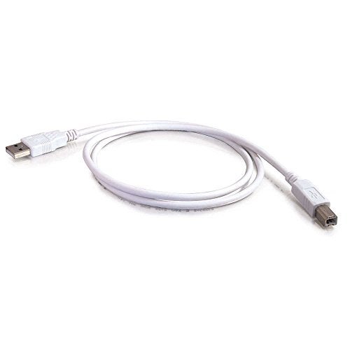 C2G USB Cable, USB 2.0 Cable, USB A to B Cable, 3.28 Feet (1 Meter), White, Cables to Go 13171 - Image 2