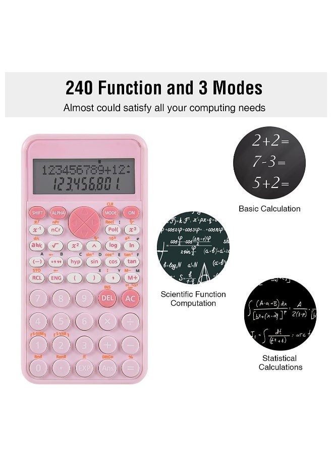 Generic 2Line Standard Scientific Calculator Portable and Lovely School Office Supplies Suitable for Primary School to College Student Use  Pink  - Image 5