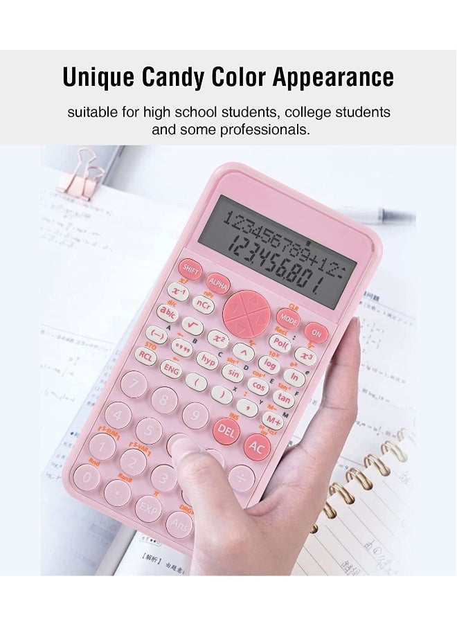 Generic 2Line Standard Scientific Calculator Portable and Lovely School Office Supplies Suitable for Primary School to College Student Use  Pink  - Image 4