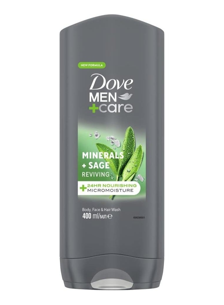 دوف غسول الجسم دوف مين إليمنتس بالمعادن والمريمية 400 مل × 6