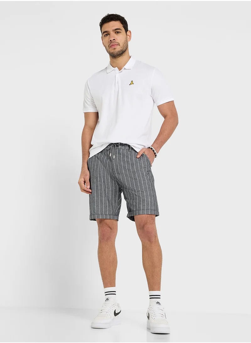 BRAVE SOUL Elasticated Waist Drawcord Button Shorts