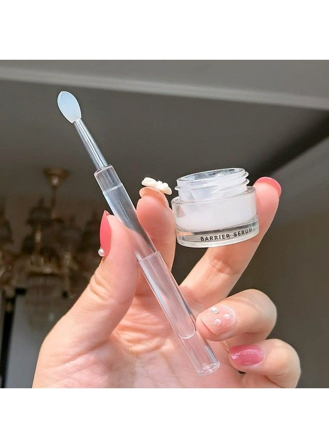 LORMAY Silicone Lip Brushes With Transparent Handles And Caps Perfect Applicators For Cream Lip Mask Eyeshadow And Lipstick (4Pcs Multicolor) - Image 4