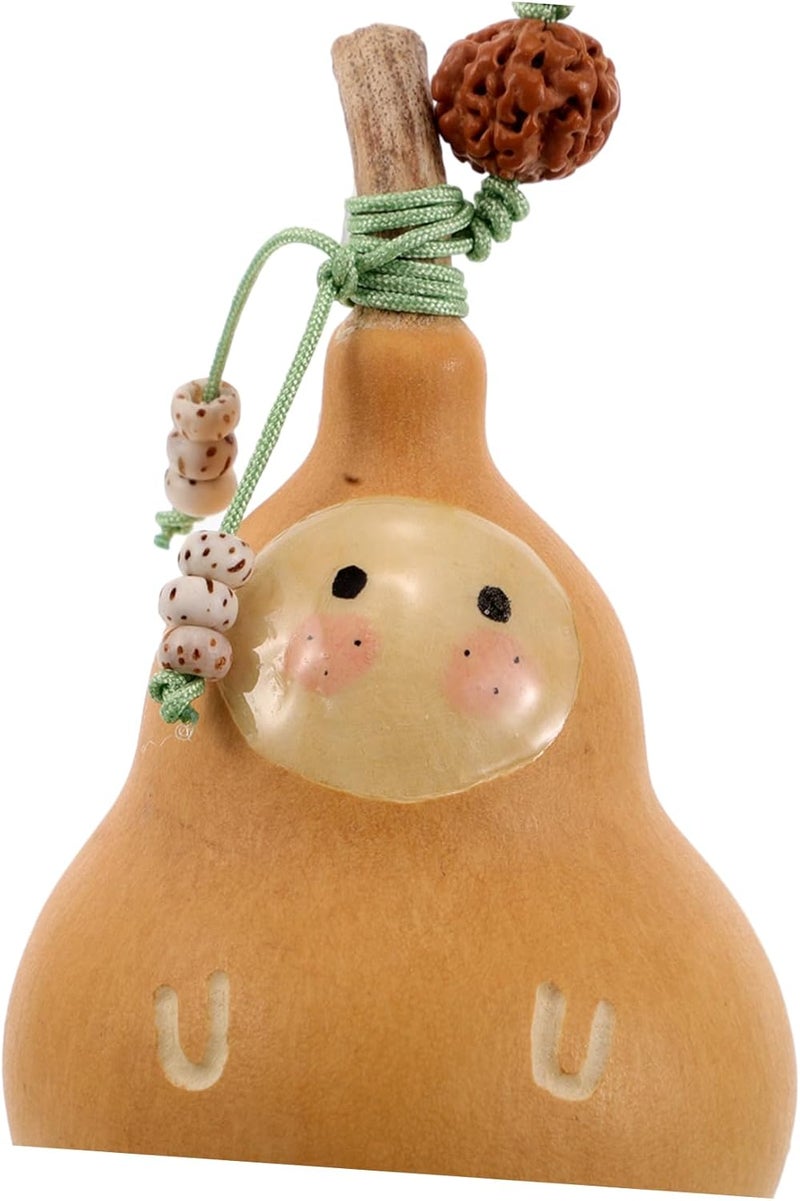 OUNONA Natural Dried Gourd Keychain Feng Shui Gourd Pendant for Car Decor Keychain Accessories - Image 3