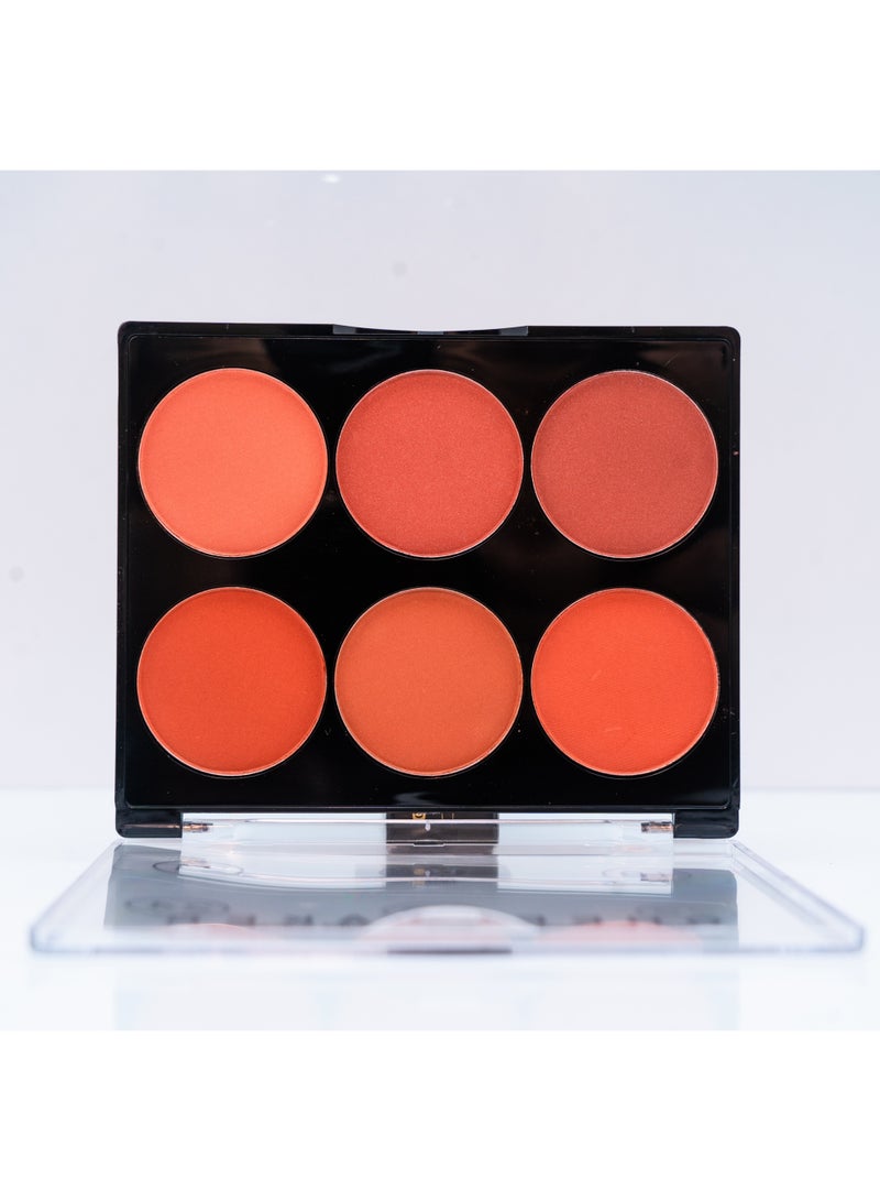 Mn MENOW Menow Blusher 6-Colour Cheekmaker Palette, Group D - Image 1