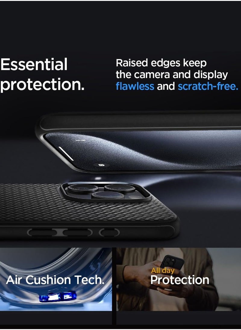 Spigen - غطاء حماية Mag Armor MagFit لهاتف iPhone 15 Pro Max مع MagSafe - أسود مطفي - Image 1