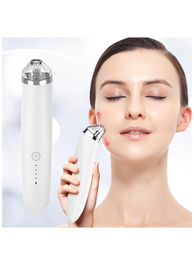 Blackhead Remover Face Pore Vacuum Cleaner, Keratin Remover Adjustable Facial Vacuum Acne Removal, Pore Cleaner  Comedone Extractor, Rechargeable Keratin Extractor Kit 2.0 for Men and Women (White) - Image 1