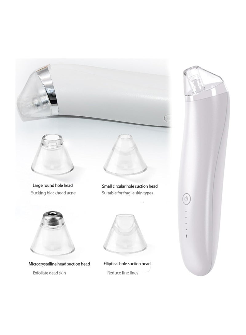Blackhead Remover Face Pore Vacuum Cleaner, Keratin Remover Adjustable Facial Vacuum Acne Removal, Pore Cleaner  Comedone Extractor, Rechargeable Keratin Extractor Kit 2.0 for Men and Women (White) - Image 5