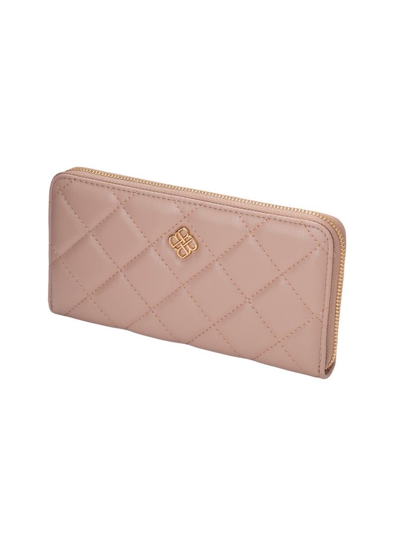 Bata Quilted Zipper Wallet Pink - Image 3