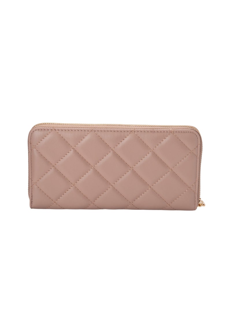 Bata Quilted Zipper Wallet Pink - Image 2