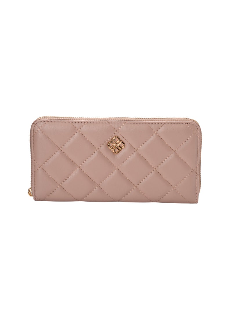 Bata Quilted Zipper Wallet Pink - Image 1