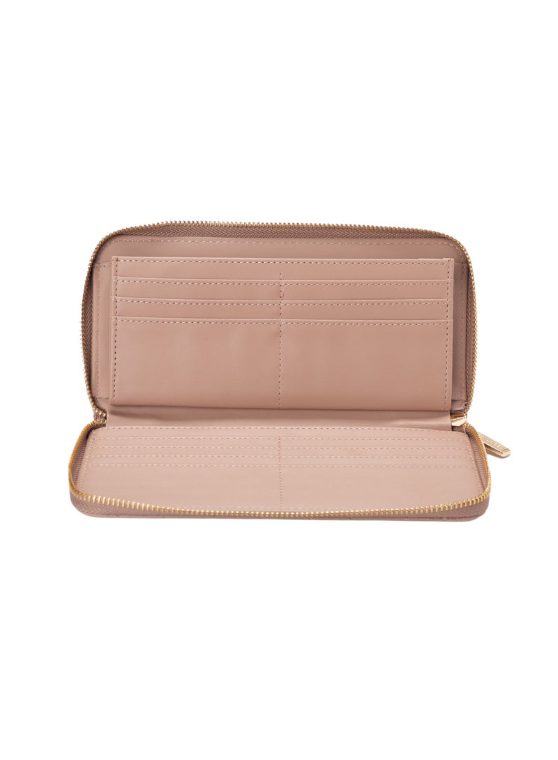 Bata Quilted Zipper Wallet Pink - Image 4