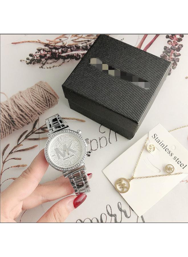Korean-style Fashion Simple Joker Diamond Student Watch Small Temperament Socialite Wind Suit Watch Spot 