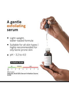 MINIMALIST 2% Salicylic Acid Face Serum, Treat Blackheads and Pimples, Reduce Oily Skin, Mild Exfoliating Essence - 30ML  - Image 4