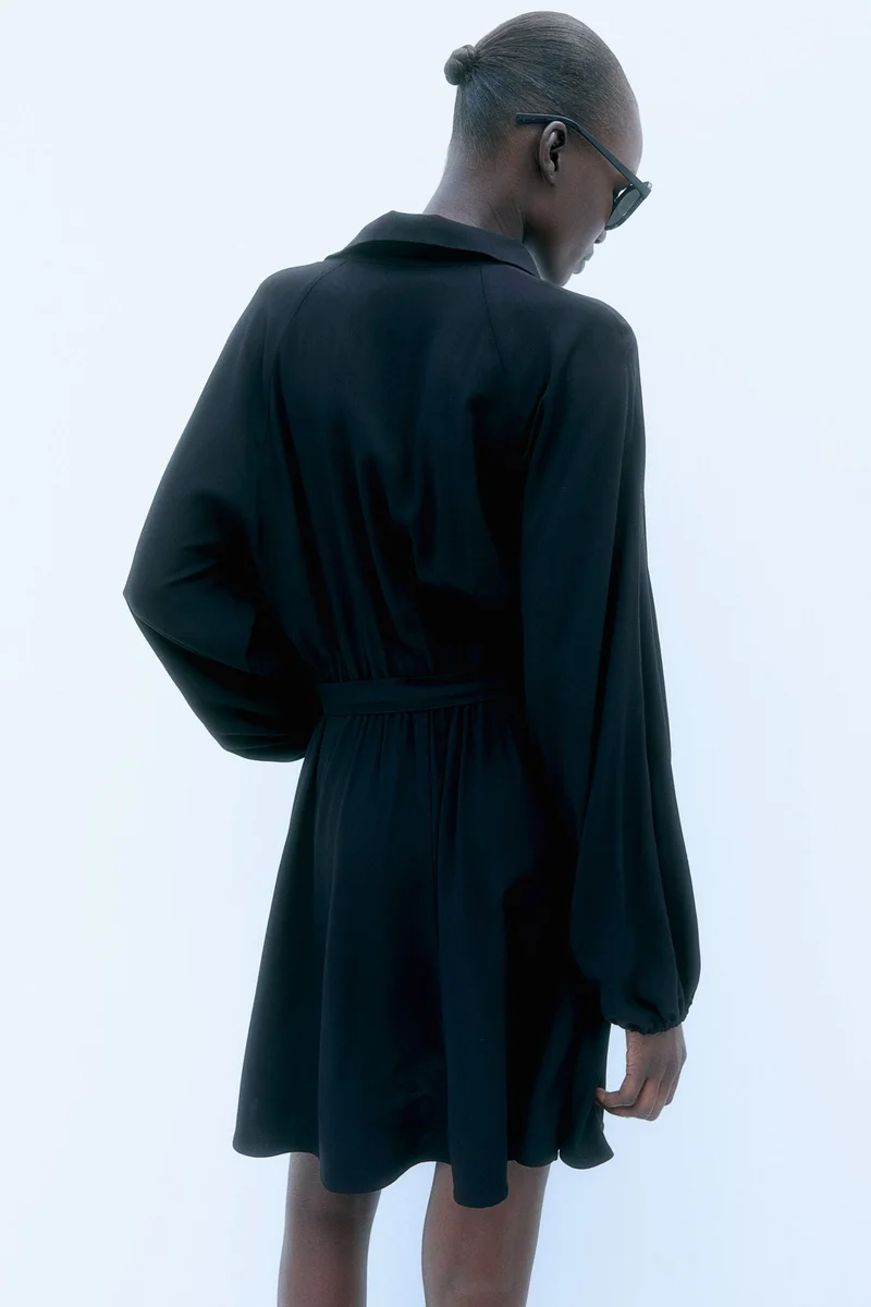 H&M Balloon-Sleeved Shirt Dress