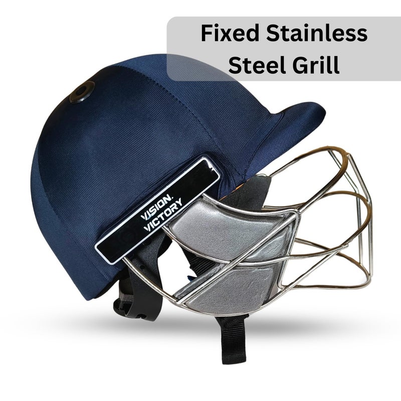 Prokick Shadow Cricket Helmet with Stainless Steel Grill | Lightweight, Comfortable Head Protection for Cricket | Head Fit Adjuster| Adjustable Straps | Comfortable Fit | Better Visibility (Navy - S) - Image 2