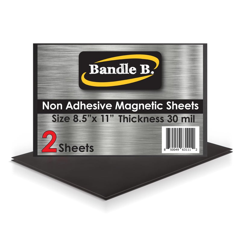 Bandle B. Bandle B Magnetic Sheets for Crafts 85x11 Pack of 2 Flexible Non Adhesive Magnetic Sheet for Metal Cutting Die Storage Easy to Organize and Cut for Arts Crafts or Scrapbooking Thickness 30 - Image 3