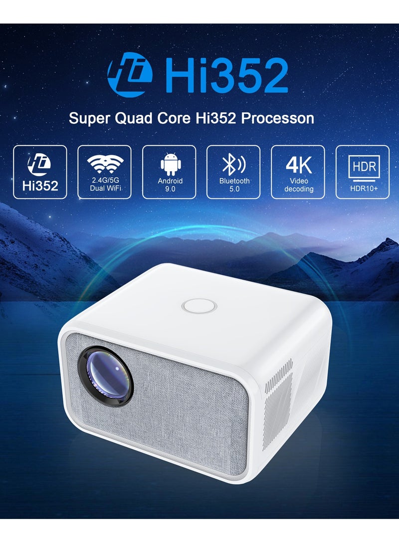 Tripsky T5 Projector Home Bedroom Mobile HD Home Theater Ladder Focus Projector - Image 2
