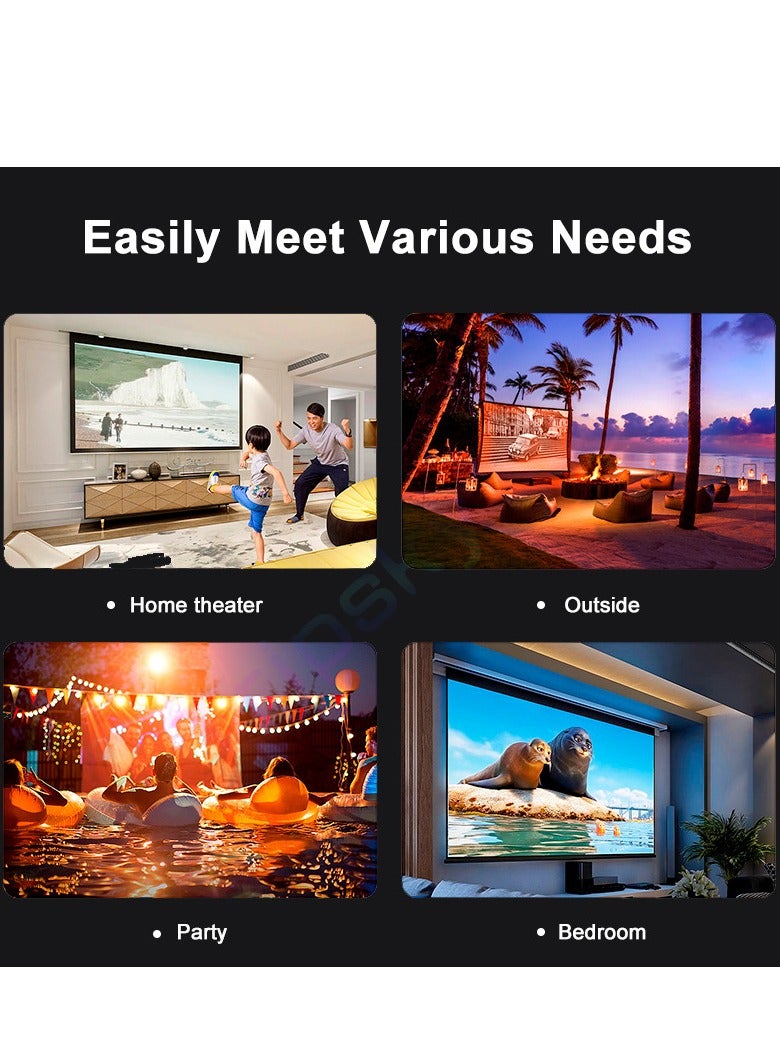 Tripsky T5 Projector Home Bedroom Mobile HD Home Theater Ladder Focus Projector - Image 3