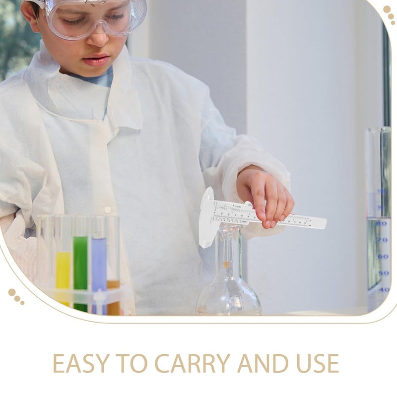 5Pcs Plastic Vernier Caliper High Precision Measuring Tool for Students School Labs Woodworking - Image 4