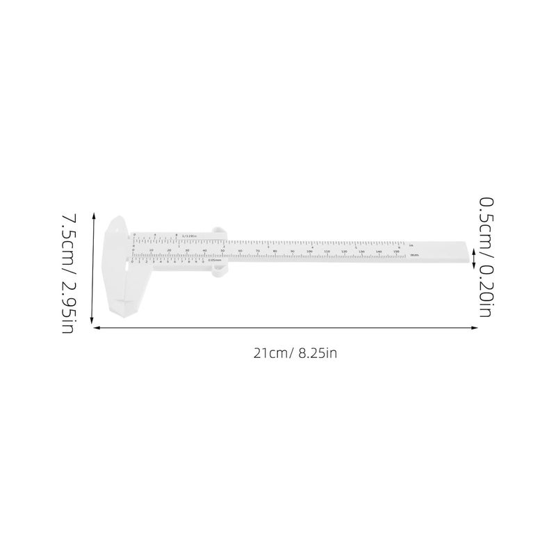 5Pcs Plastic Vernier Caliper High Precision Measuring Tool for Students School Labs Woodworking - Image 3