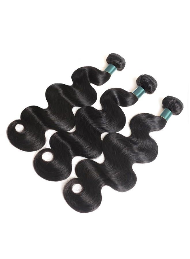 Superfect Brazilian Human Hair Bundles 18 20 22 Inch Body Wave Bundles Human Hair 12A 100% Unprocessed Virgin Hair Weave 3 Bundles Deals Human Hair Natural Black Color (18 20 22, Body Wave 3 Bundles) - Image 2