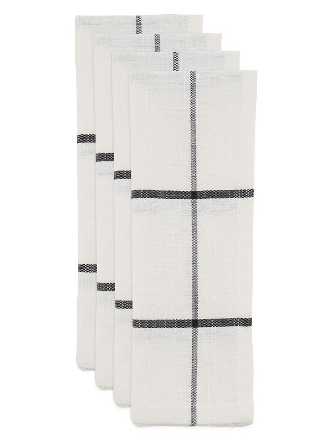 Saro Lifestyle Windowpane Plaid Table Napkins (Set of 4) - Image 4