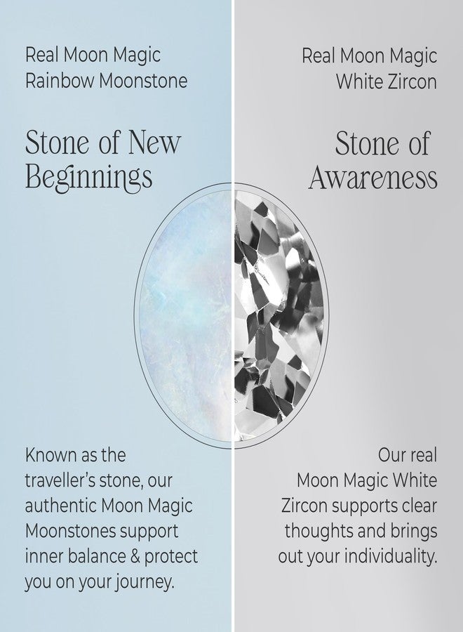 Moon Magic Moonstone Necklace - Zodiac Constellation / 925 Sterling Silver - 18k Rose Gold - Yellow Gold Zodiac Sign Necklaces for Women/Astrology & Horoscope Authentic Rainbow Moonstone Jewelry, 18kt - Image 5