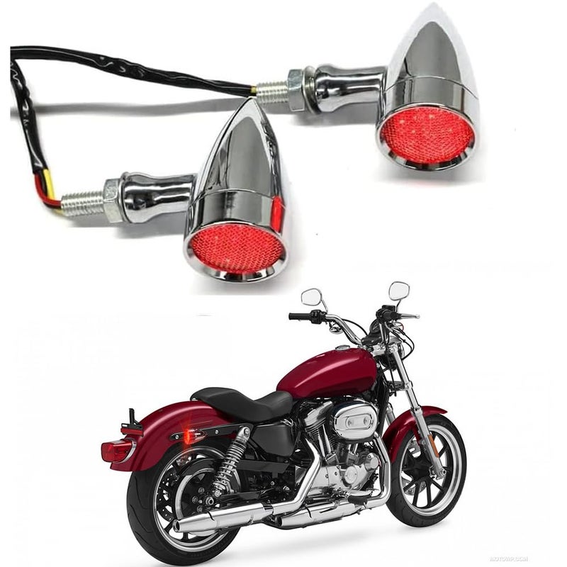 DREAMIZER LED Turn Signals Front Rear 15 LED Motorcycle Lights Super Bright Bulbs Compatible With Harley Honda Yamaha Suzuki and More