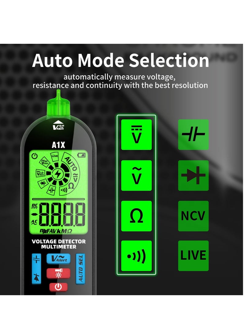 Excefore Smart Digital Multimeter, Rechargeable Voltmeter, Capacitance Diode Current Resistance Continuity Frequency AC DC Voltage Tester  - Image 5