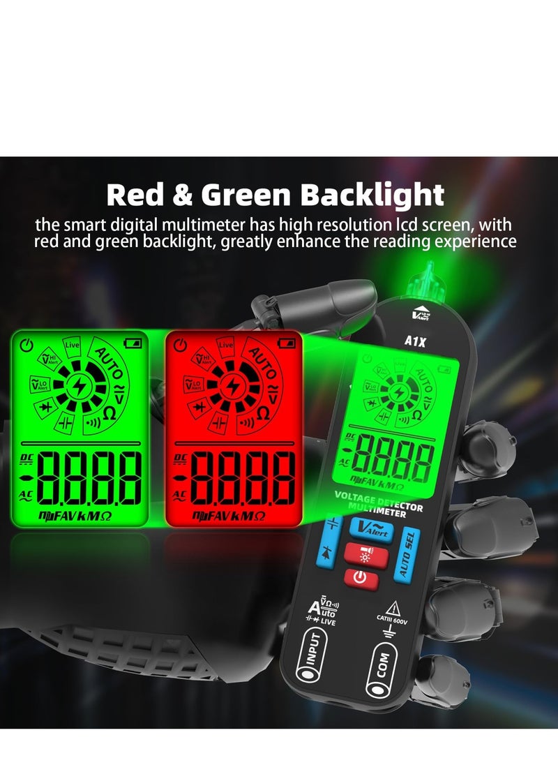 Excefore Smart Digital Multimeter, Rechargeable Voltmeter, Capacitance Diode Current Resistance Continuity Frequency AC DC Voltage Tester  - Image 2
