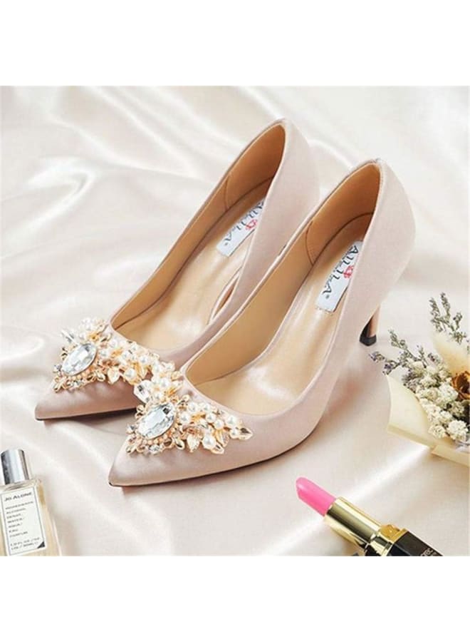 130 قطعة خياطة على أحجار الراين في إعداد الخياطة المعدنية، خياطة على الجوهرة مع شوكة شامبانيا، خياطة على أحجار مخلب زجاجية، شكل مزيج للفستان، والحقيبة، والجينز، والملابس، وأزياء الرقص، والأحذية، والحزام، والملابس - Image 5