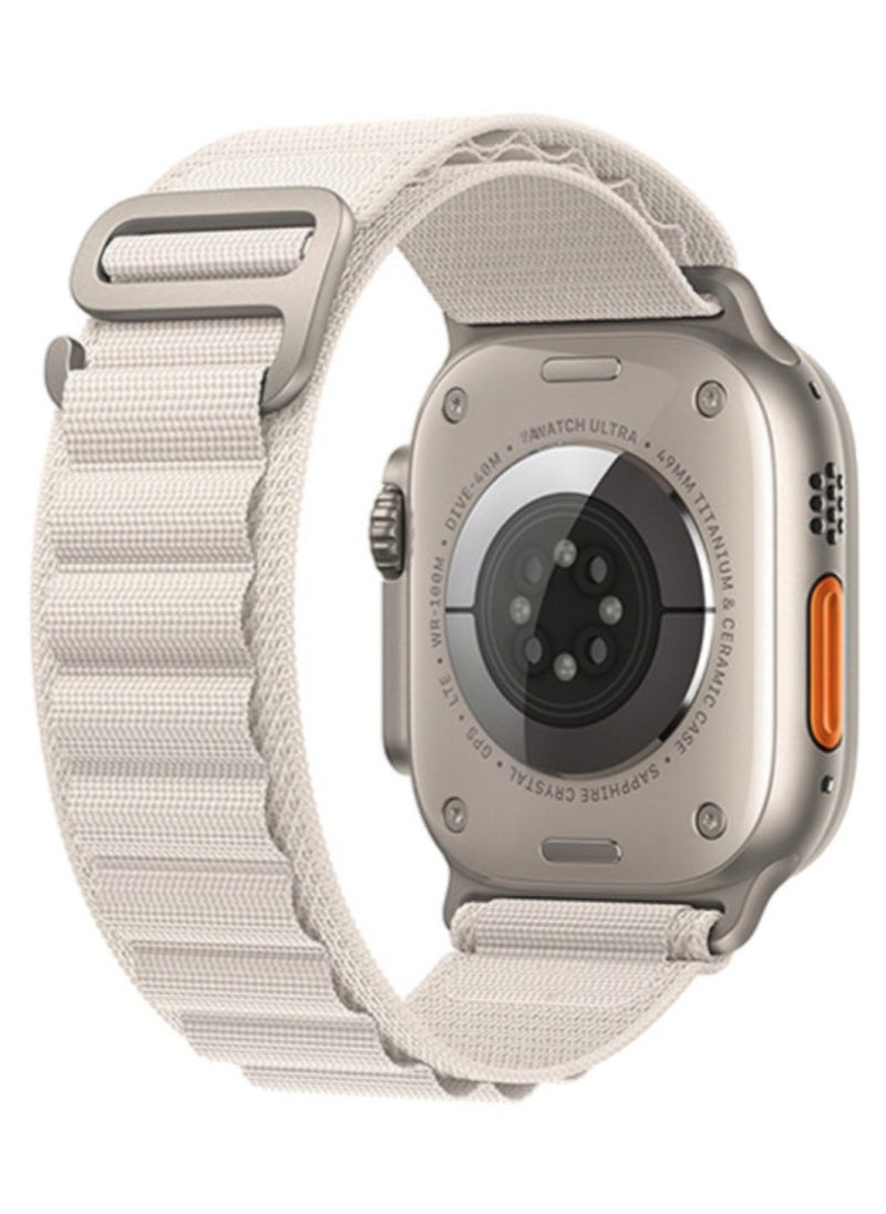 BEILINGDUN - 2Pack for Apple Watch Alpine Loop Band 49mm/45mm/44mm Nylon Woven Sport Strap for Apple Watch Series 8/Ultra/7/SE/6/5/4/3/2/8 White/Black - Image 1