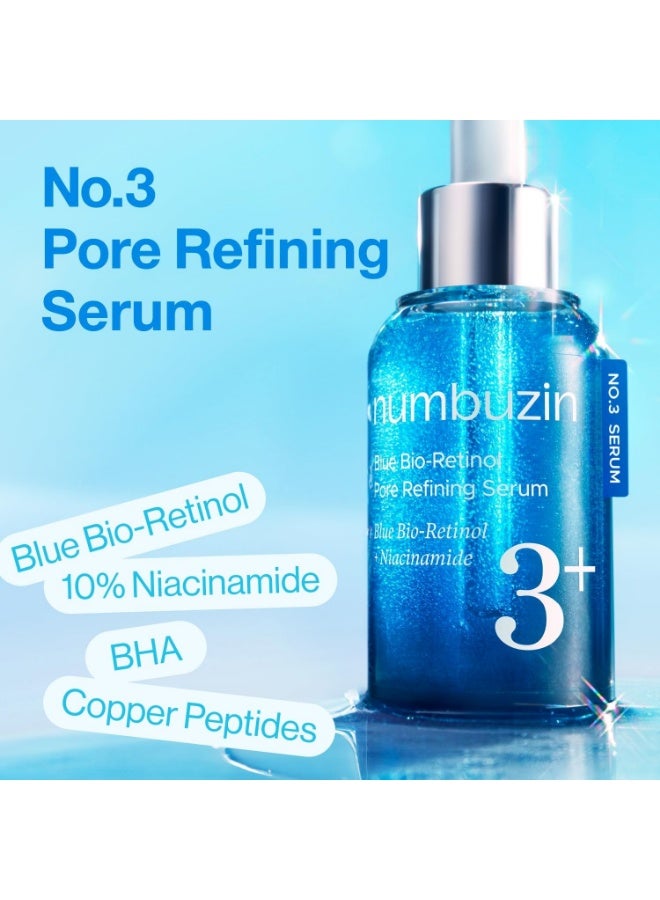 MEDIC HAIR No.3 Serum Blue Retinol Pore Refining Serum Pore Tightening Firming Anti Aging Korean Skincare Niacinamide Peptide Salicylic Acid BHA Beginner Friendly Retinol 1.01 fl.0z - Image 2