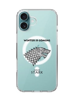 For iPhone 16 Plus Case [Compatible with MagSafe] Slim Magnetic cover Clear Phone Case - GOT House Stark