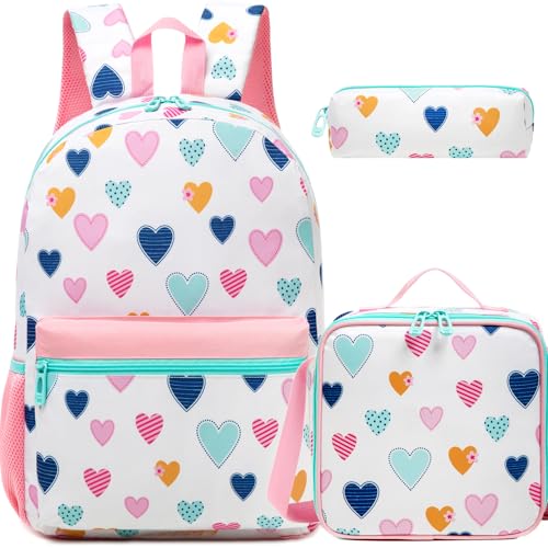 Oruiji School Backpack for Girls 812 Backpacks for Girls Backpack with Lunch Box Kids Bookbag for School Aesthetic Backpacks for Elementary Middle - Image 1