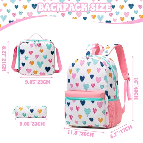 Oruiji School Backpack for Girls 812 Backpacks for Girls Backpack with Lunch Box Kids Bookbag for School Aesthetic Backpacks for Elementary Middle - Image 3