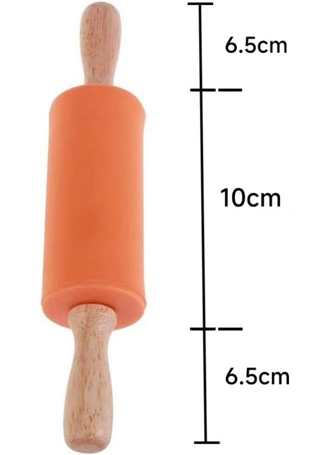 Koogel 9 Inch Mini Rolling Pin 2 PCS Wooden Handle Rolling Pin for Kids Dough Rollers for Baking Supplies Home Kitchen - Image 2