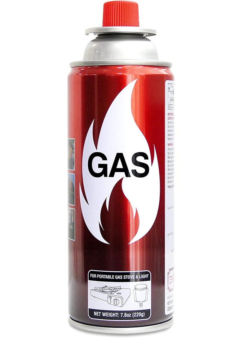 PAMCHAL عبوة غاز البيوتان / غاز التخييم لموقد التخييم المحمول وموقد النزهات - 220 غرام - Image 2