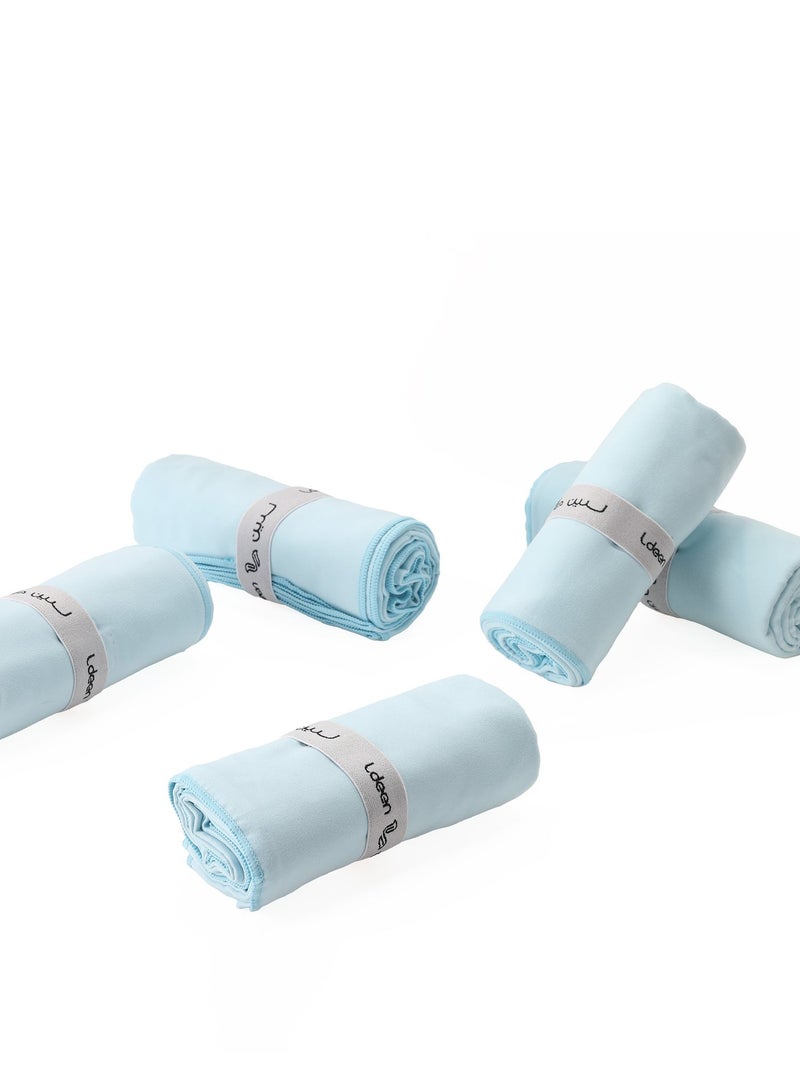 ldeen Advanced Body Towel (70*140) Made Of Microfiber - Cyan - Image 2