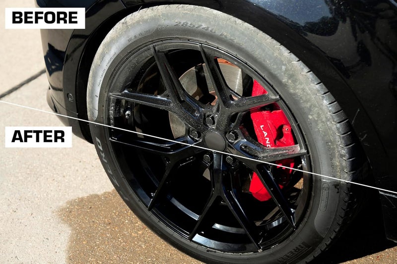 Black Magic 120217 Tire Wet, 23oz (Pack of 2) - Specially Formulated Tire Shine Applicator Cleaner to Keep Them Looking Wet, Black, and Glossy with One Quick Spray – Long-Lasting Protection for Tires Classic practical design - Image 4