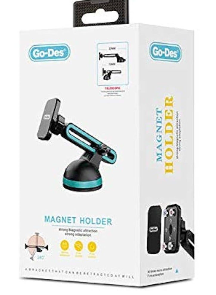 GO-DES GD-HD637 Adjustable Neck Magnetic Car Phone Holder Mount Black - Image 1