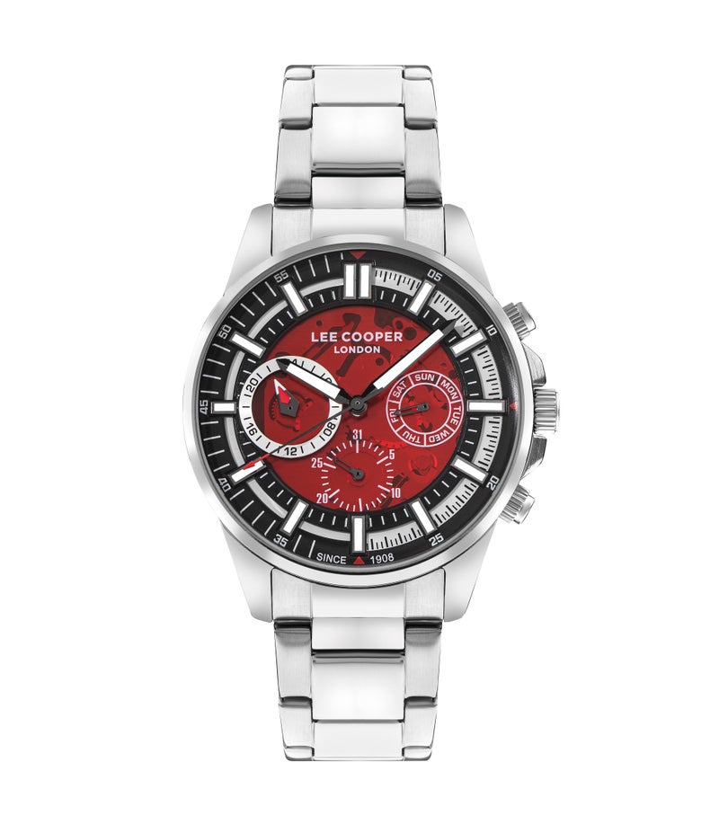 LEE COOPER Men’s Multi Function Red Dial Watch – LC07817.380 - Image 1
