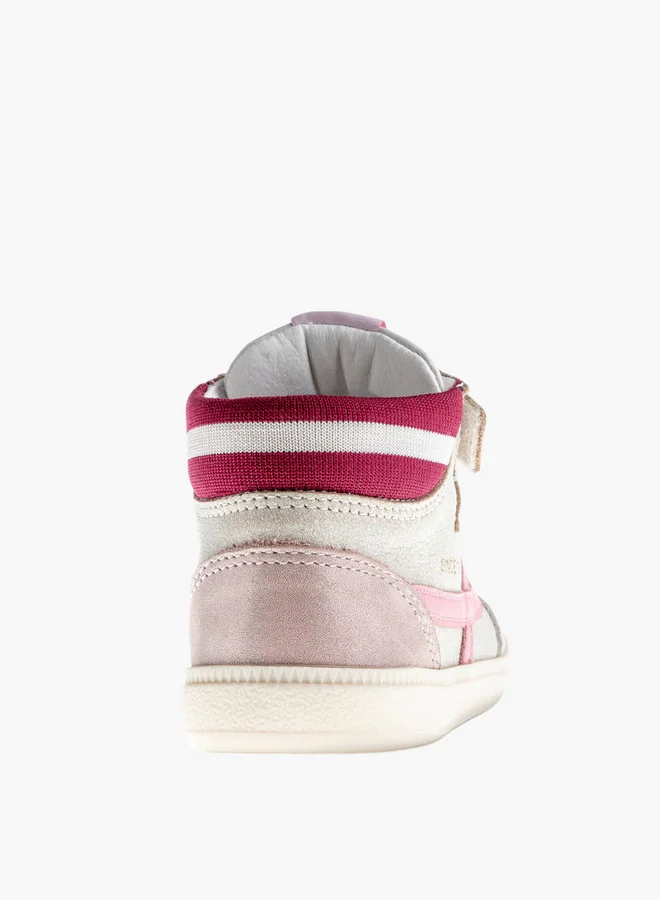 Pablosky Girls' High Top Sneakers with Hook and Loop Closure School Shoes