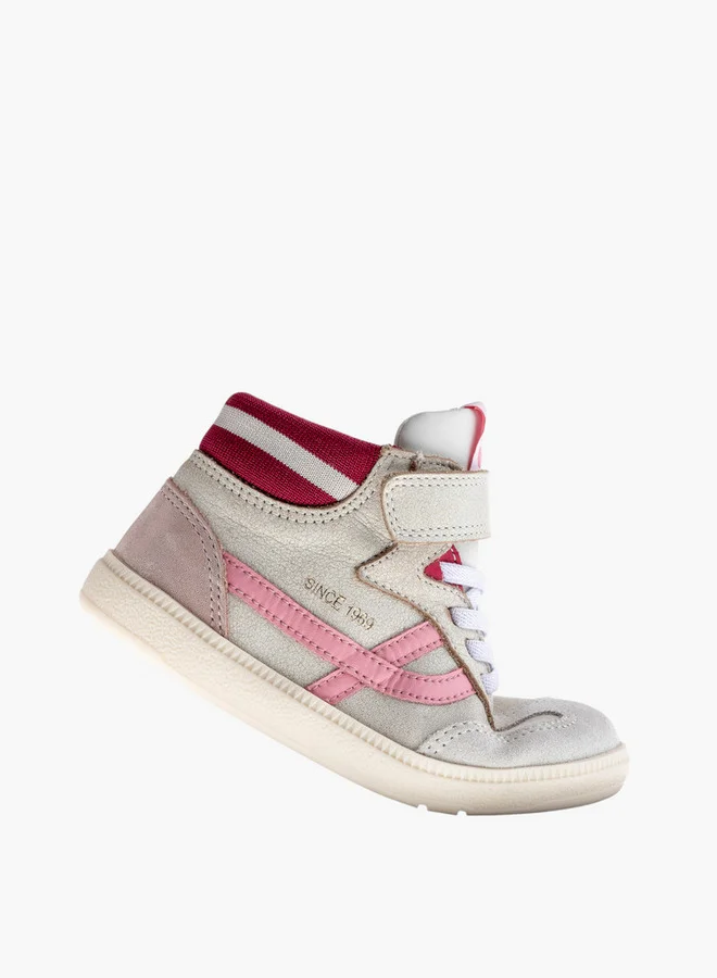 Pablosky Girls' High Top Sneakers with Hook and Loop Closure School Shoes