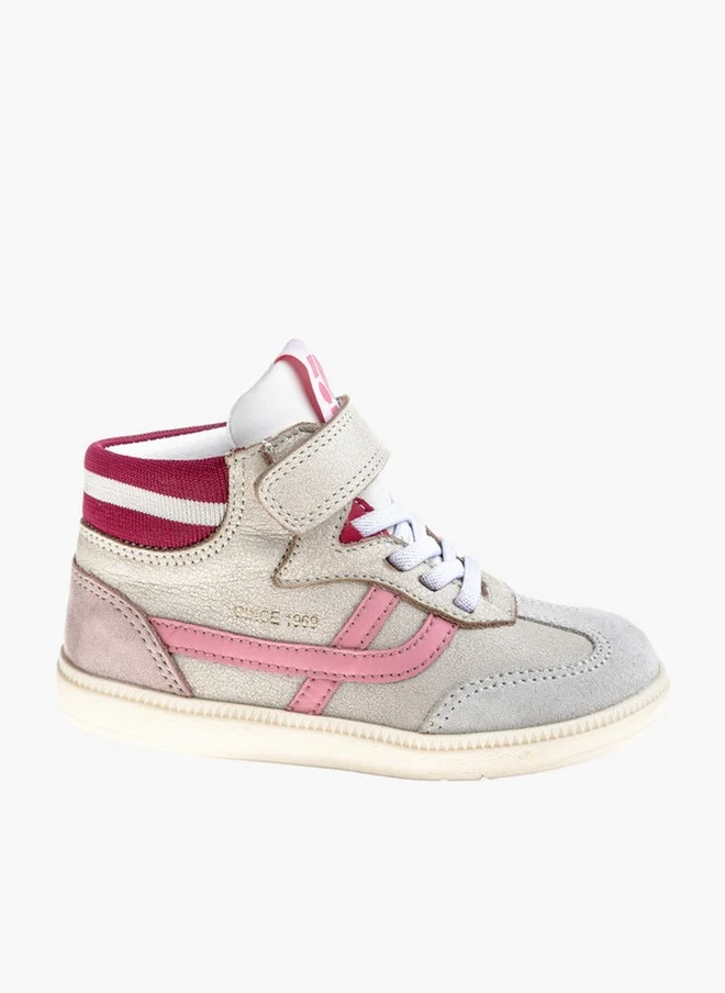 Pablosky Girls' High Top Sneakers with Hook and Loop Closure School Shoes