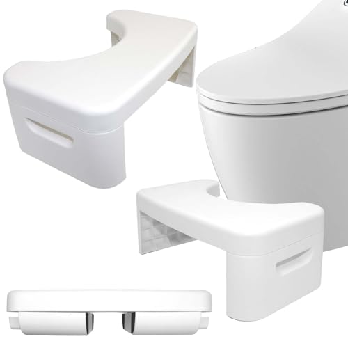 Deyuoau Toilet Step Stool, Toilet Assistance Steps,Bathroom Toilet Stool, Foldable Toilet Stool, Fits All Toilets, Folds for Easy Storage - Image 1