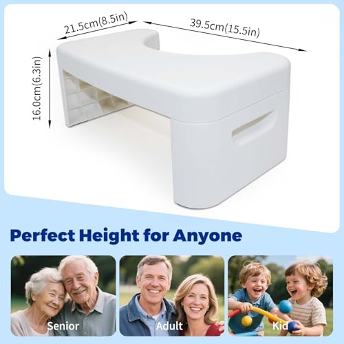 Deyuoau Toilet Step Stool, Toilet Assistance Steps,Bathroom Toilet Stool, Foldable Toilet Stool, Fits All Toilets, Folds for Easy Storage - Image 4