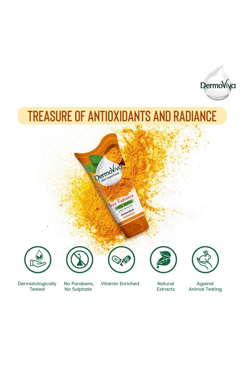 DermoViva Face Wash Turmeric 150ml - Image 5