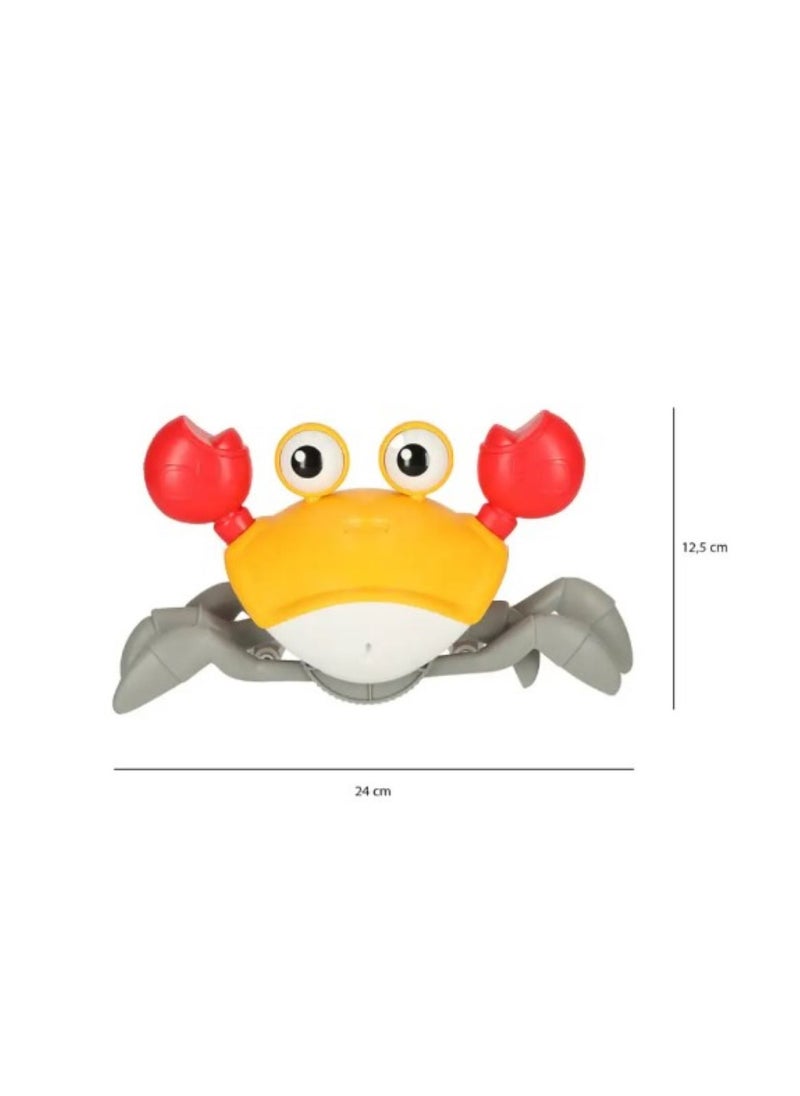 TOY GARDEN Crawling Crab Baby Toy with Lights & Music | Sensory Walking Crab for Toddlers 3-12 Months | Tummy Time Pet Toy with Automatic Obstacle Avoidance (Orange)  - Image 5