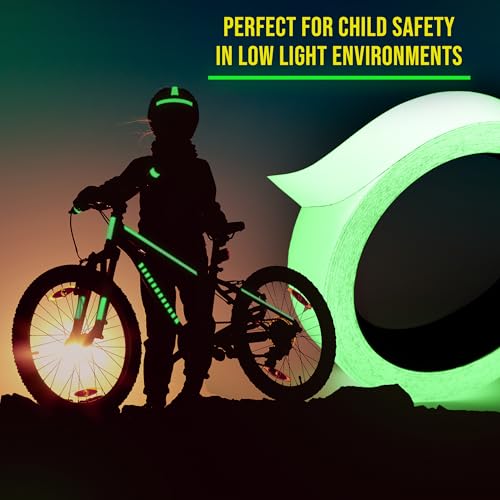 Lockport Glow in The Dark Tape - 2 Pack - 30 Ft x 1 in - Bright - Rechargeable - Reflective - Halloween Decoration, Night Decorations, Safety and Home Marking - Image 4